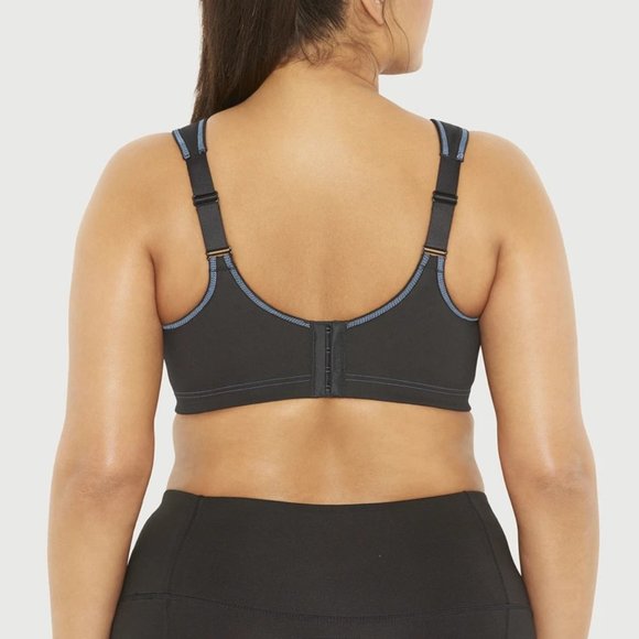 Glamorise 48D High-Impact CAMI SPORT Bra Wicks-U-Dry BOUNCE-CONTROL Black NEW - Picture 6 of 10